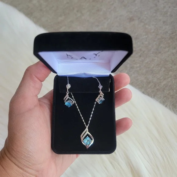 Kay Jewelers Jewelry Kay Jewelers Blue White Topaz Earrings